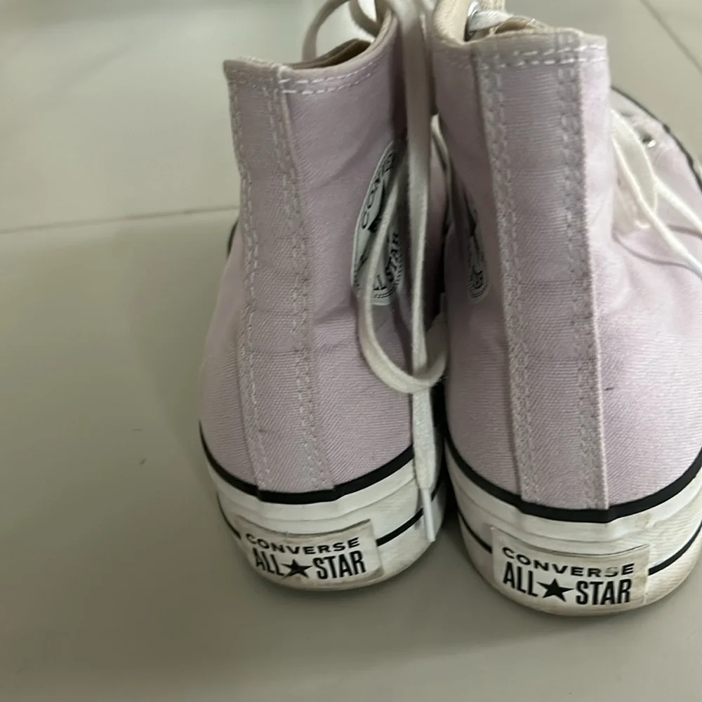 Converse Lavender High Top Platform Sneakers - Picture 3 of 7
